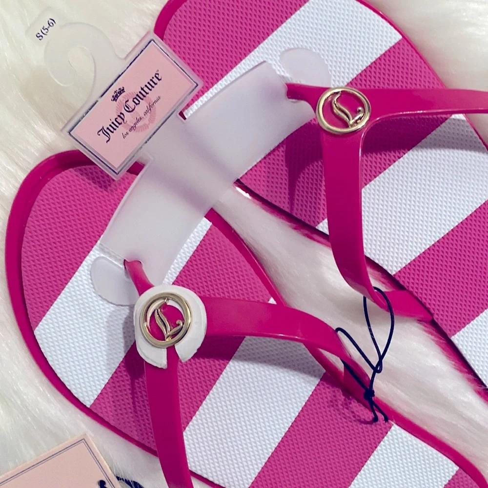 🩷PRICE IS FIRM🩷Juicy Couture Pink Large tote bag and Sandals NWT